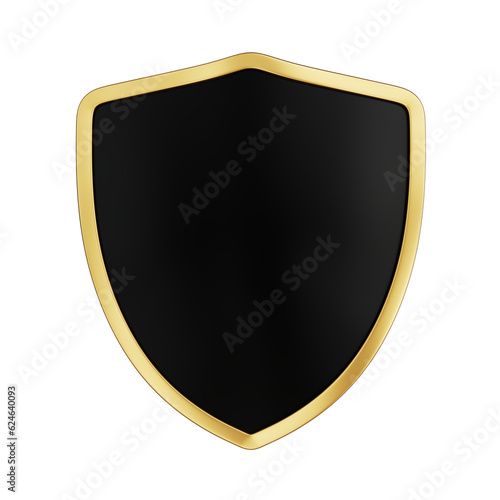 Free Download black gold shield guard badge isolated on white background element 3d illustration. black gold shield guard badge element isolated. black gold shield guard badge isolated element 3d render - GFXLoad