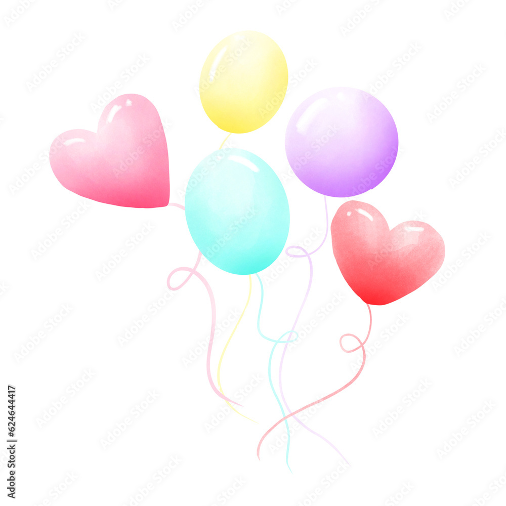 Multi colored balloons Multi colored balloons