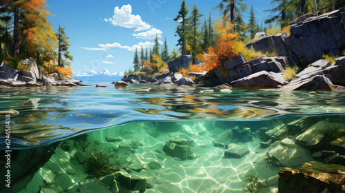 Cool water off the Canadian coastline. Generative AI