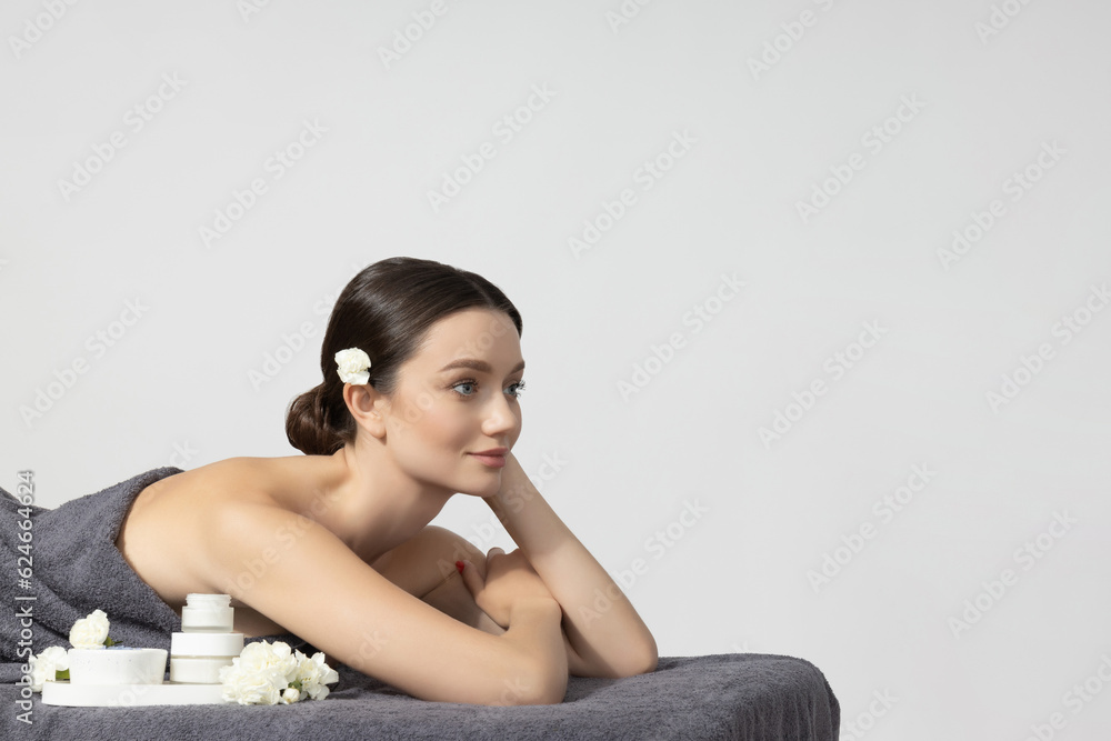 Attractive young woman take spa treatment, spa and relax Attractive young woman take spa treatment, spa and relax