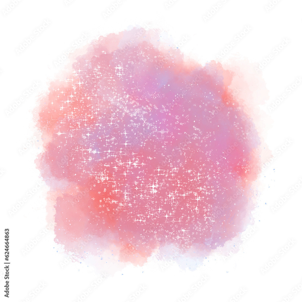 Abstract Peach Watercolor Art Illustration