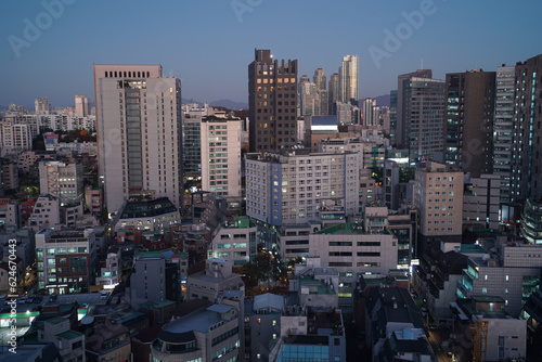 Canvas Print Night view in Seocho-gu, Seoul, Korea