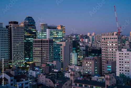 Photography Night view in Seocho-gu, Seoul, Korea