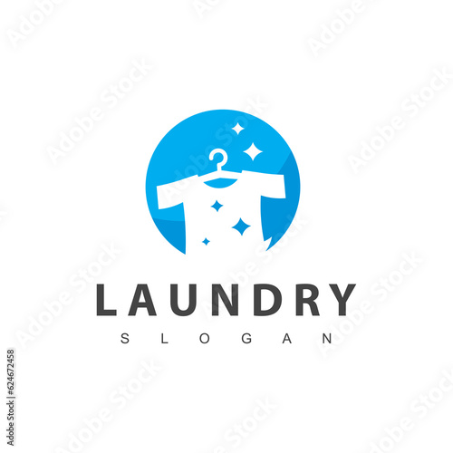 Laundry logo template. Simple laundry illustration logo