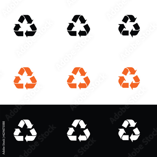 Vector branded category recycle icon sets.