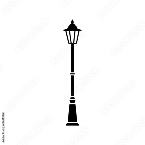 Street light vector icon. Street lighting illustration sign. Flashlight symbol. lamp logo.