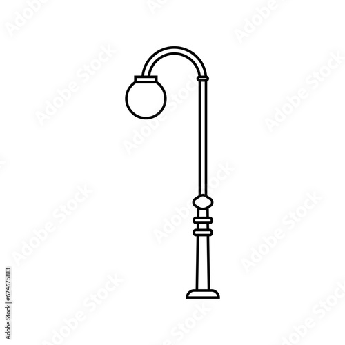 Street light vector icon. Street lighting illustration sign. Flashlight symbol. lamp logo. © Denys