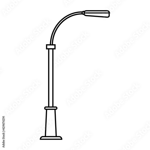 Street light vector icon. Street lighting illustration sign. Flashlight symbol. lamp logo.