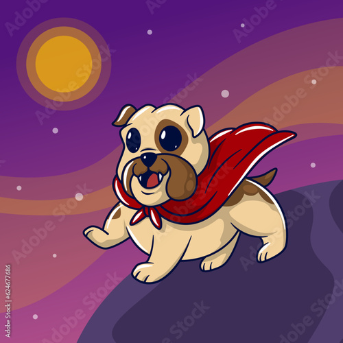 the dog flies to the moon