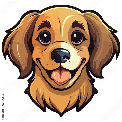 A cute dog logo,puppy print,colorful puppy cartoon style vector,editable,ready to print