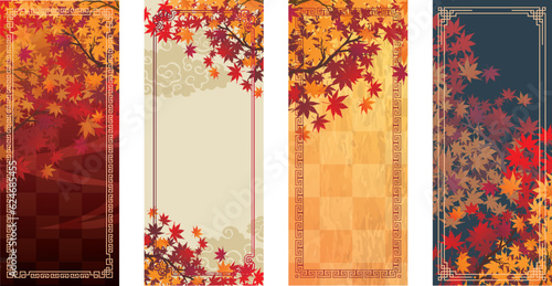 秋　紅葉　もみじ　背景
