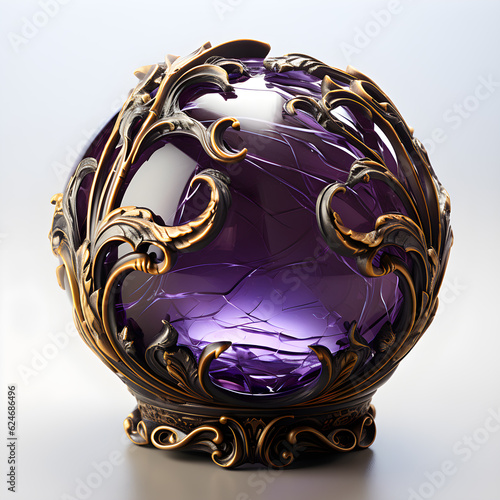 Obraz na płótnie Magic ball of emerald and jewel in elegant dragon art w salonie