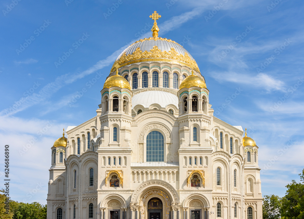 Naval cathedral of Saint Nicholas in Kronstadt, Saint Petersburg, Russia