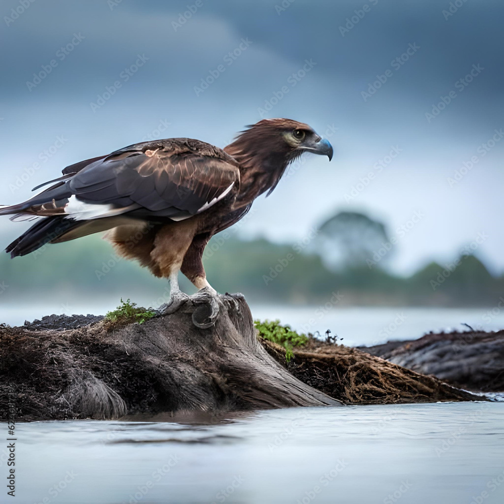 Fototapeta premium vulture on the rock