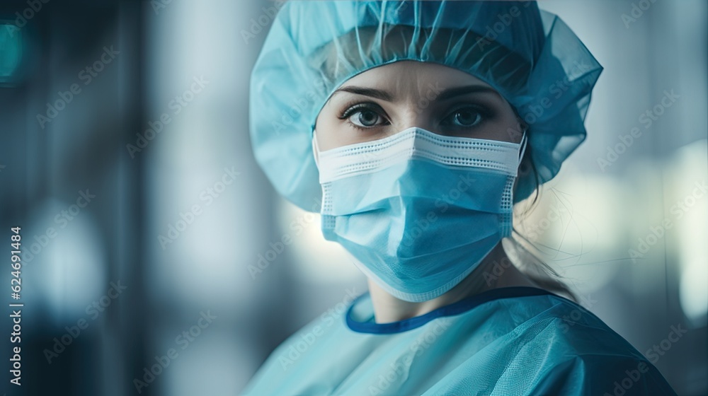 portrait of a female surgeon, doctor portrait of a female surgeon, doctor