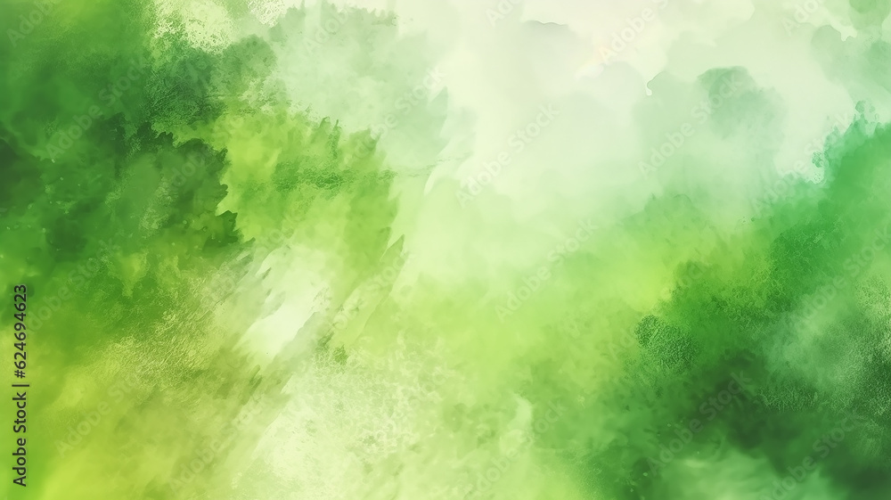 abstract watercolor green background summer spring energy freshness. Generative AI abstract watercolor green background summer spring energy freshness. Generative AI
