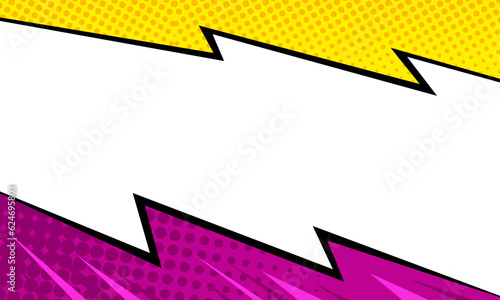 Colorful comic cartoon pop art background with cloud