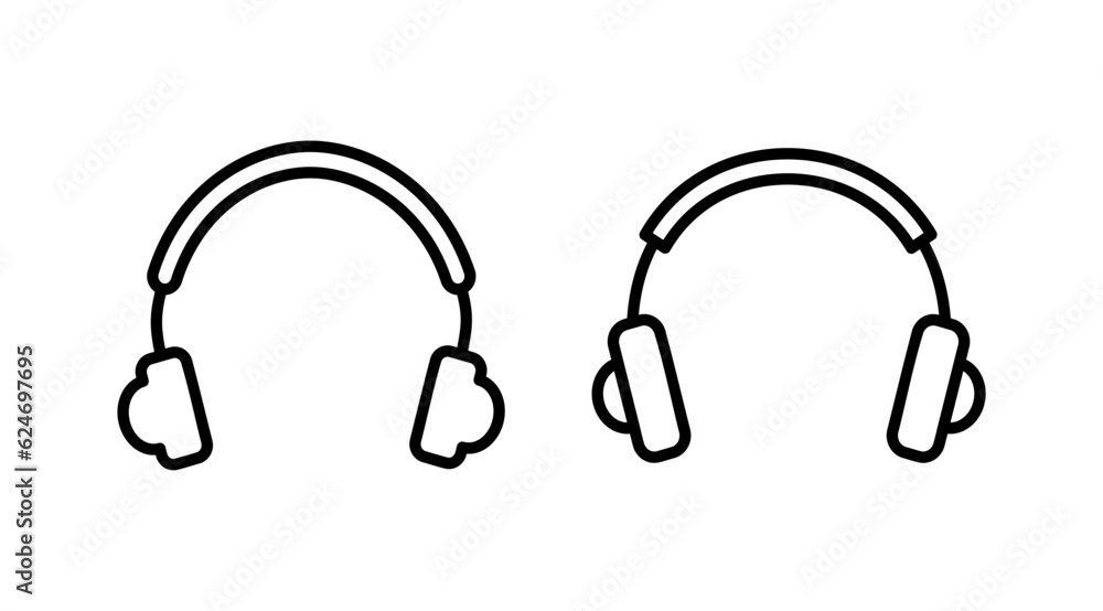 Headphone icon vector. headphones earphones icon. headset Headphone icon vector. headphones earphones icon. headset