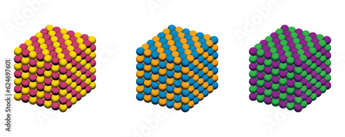 Chemical. chemistry lesson. chemistry question in exam. The crystal structure of sodium chloride is NaCl, a typical ionic compound.