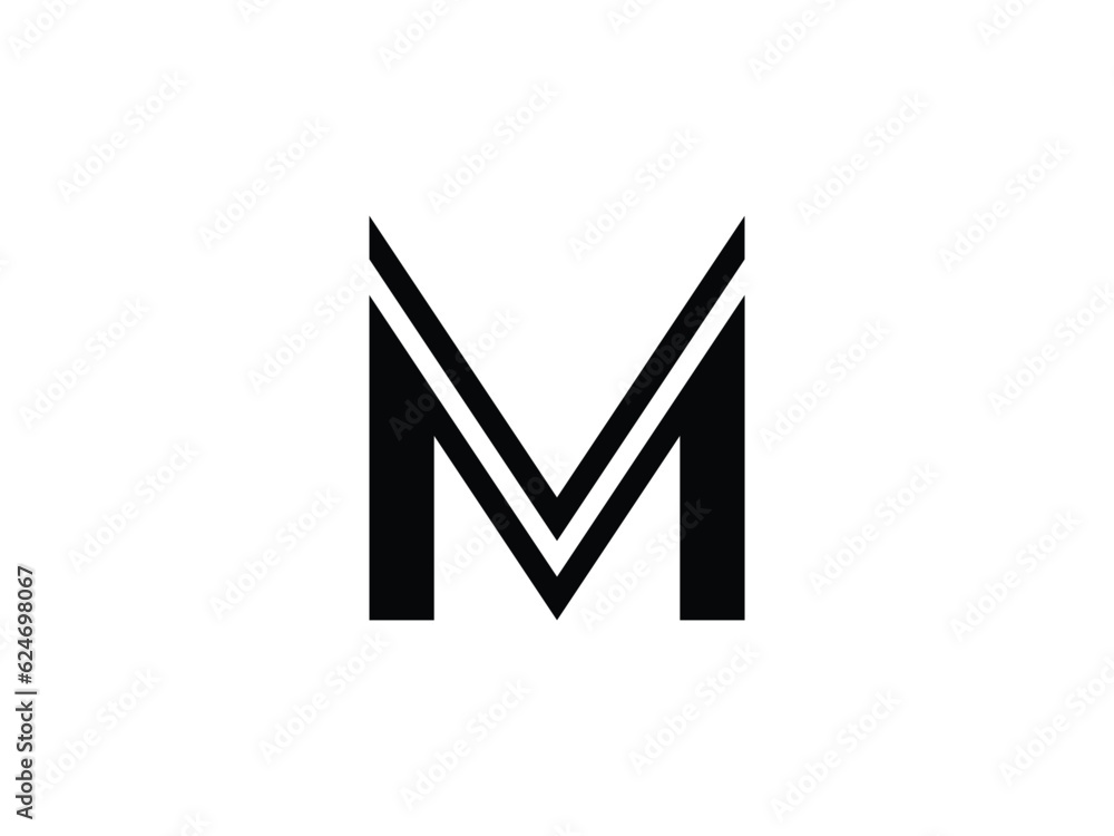 modern monogram letter VM or MV logo design modern monogram letter VM or MV logo design