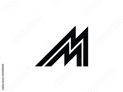 modern monogram letter MM logo design