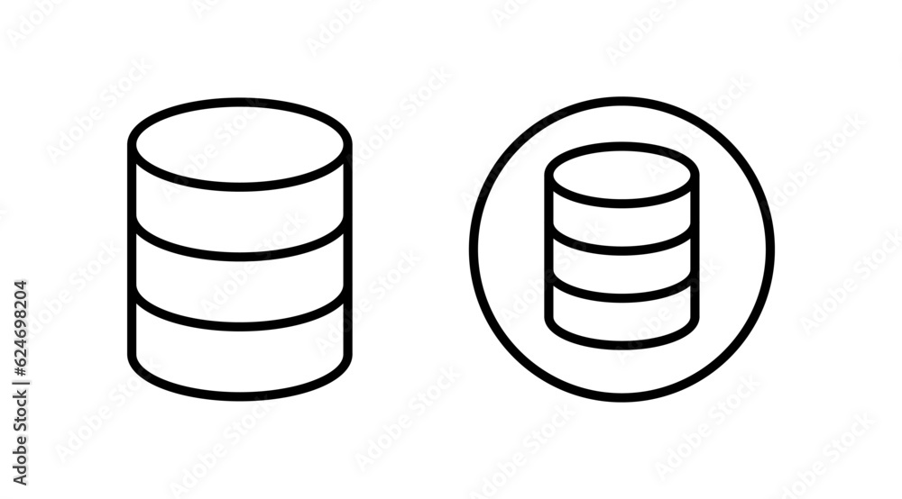 Database icon vector. server icon. storage Database icon vector. server icon. storage