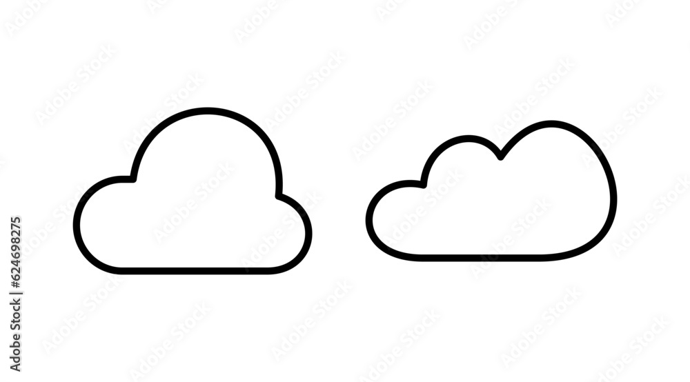 Cloud icon vector. cloud data. cloud services Cloud icon vector. cloud data. cloud services