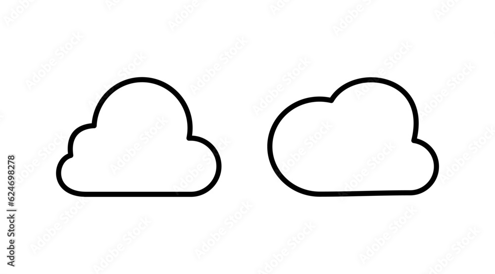 Cloud icon vector. cloud data. cloud services Cloud icon vector. cloud data. cloud services
