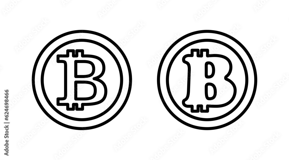Bitcoin icon vector. payment symbol. Cryptocurrency logo. Bitcoin icon vector. payment symbol. Cryptocurrency logo.