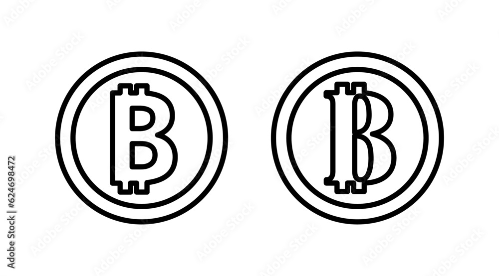 Bitcoin icon vector. payment symbol. Cryptocurrency logo. Bitcoin icon vector. payment symbol. Cryptocurrency logo.