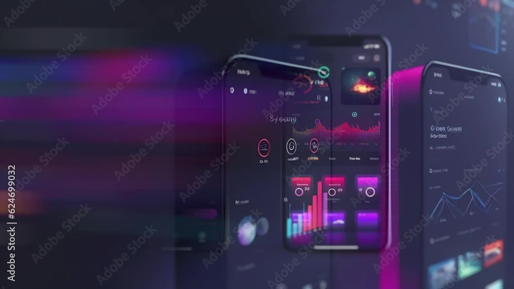 Development analysis design UI, UX, GUI mobile screens modern infographic video animation background Development analysis design UI, UX, GUI mobile screens modern infographic video animation background