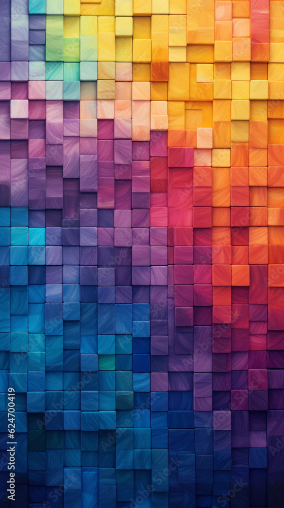 Cubic art vertical background in mixed colors Cubic art vertical background in mixed colors