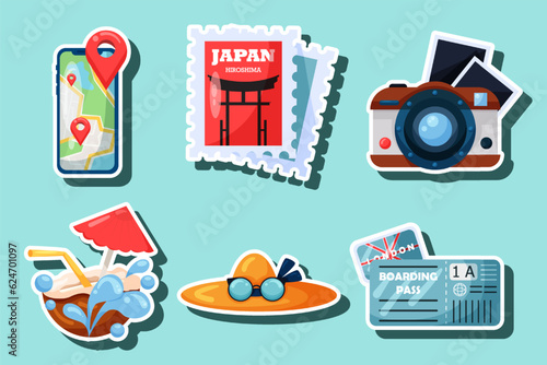 Set Collection of Travel Sticker