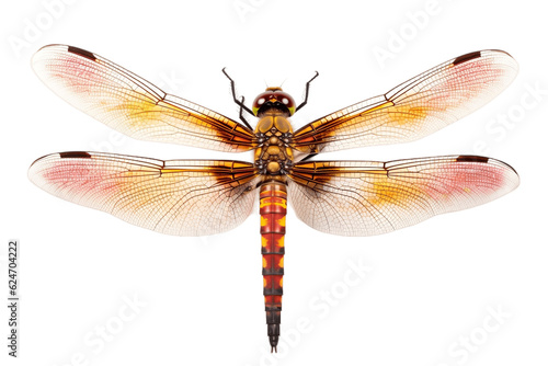 An Insect Dragonfly Bug Isolated on a Transparent Background. Generative AI