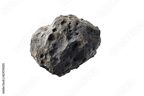 An Isolated Asteroid on a Transparent Background. Generative AI Fototapeta
