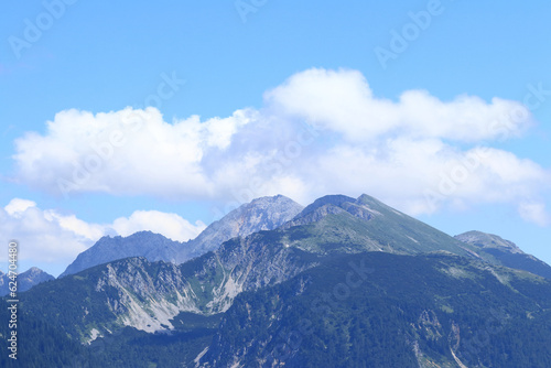 Karawanks  mountain range  view from Golica peak to the east part
