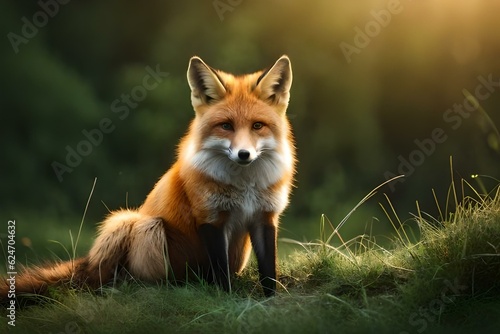 red fox portrait generated by AI technology © soman