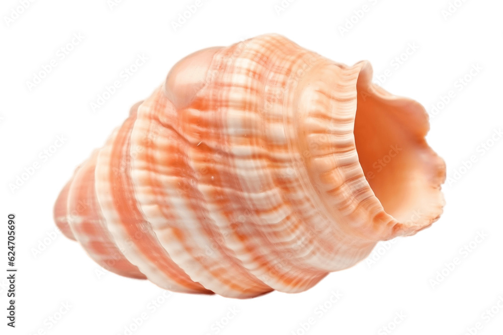 Isolated Seashell on a Transparent Background. Generative AI