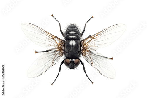 Isolated Fly Top View on a Transparent Background. Generative AI