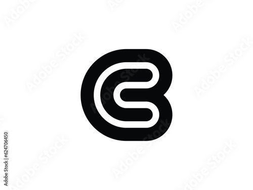 monogram letter BC or CB logo design
