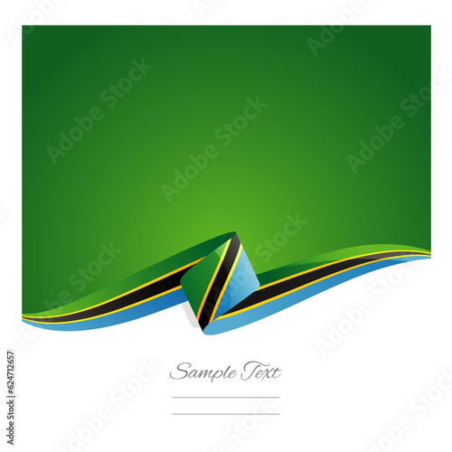 New abstract Tanzania flag ribbon