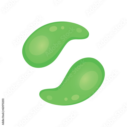 Aloe Vera eye patches isolated on white background. Vector illustration in flat cartoon style.