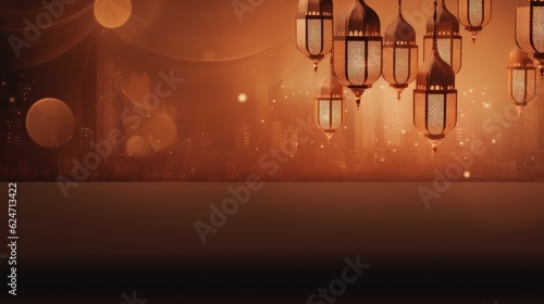  Arabic Ramadan celebration promo banner background Created With Generative AI Technology
