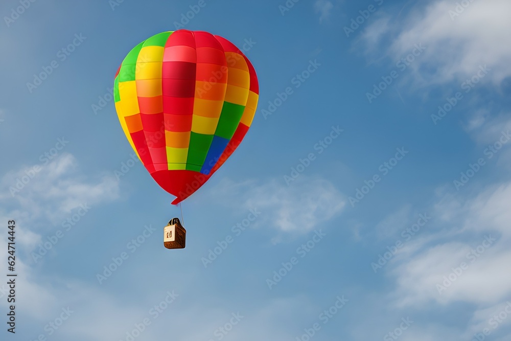 Naklejka premium hot air balloon in the sky. Generative AI