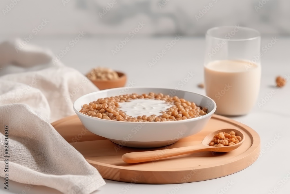 Buckwheat tasty meal. Generate Ai