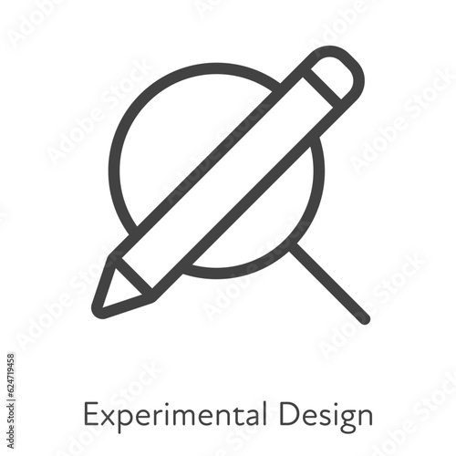 Outline style ui icons hard skill collection. Education and business. Vector black linear icon illustration. Magnifier with pencil experimental design symbol isolated on white background.
