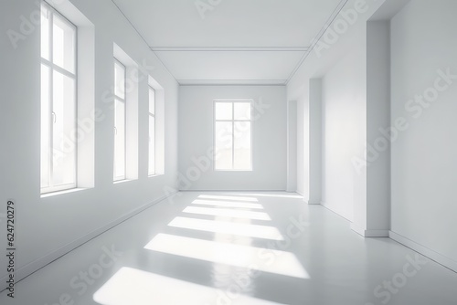 Minimalistic white room. Generate Ai