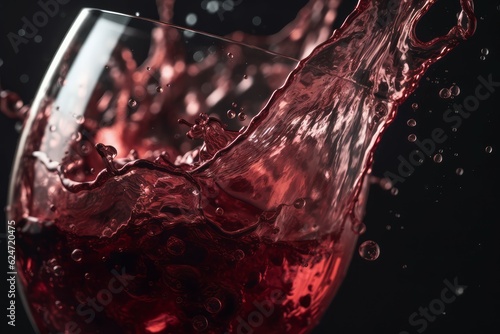 Wine splash drink. Generate Ai