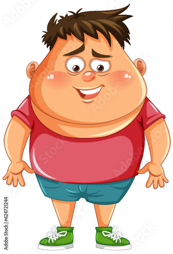 Overweight Man with Sneer Face