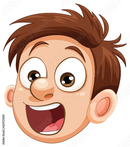 Boy with Shocked Expression Vector